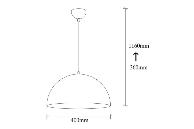 Taklampa Rantesh Vit - 40 x 40 cm - Belysning & el - Inomhusbelysning & lampor - Taklampa & takbelysning - Pendellampor & hänglampor