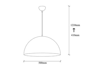 Taklampa Rantesh Vit - 50 x 50 cm - Belysning & el - Inomhusbelysning & lampor - Taklampa & takbelysning - Pendellampor & hänglampor