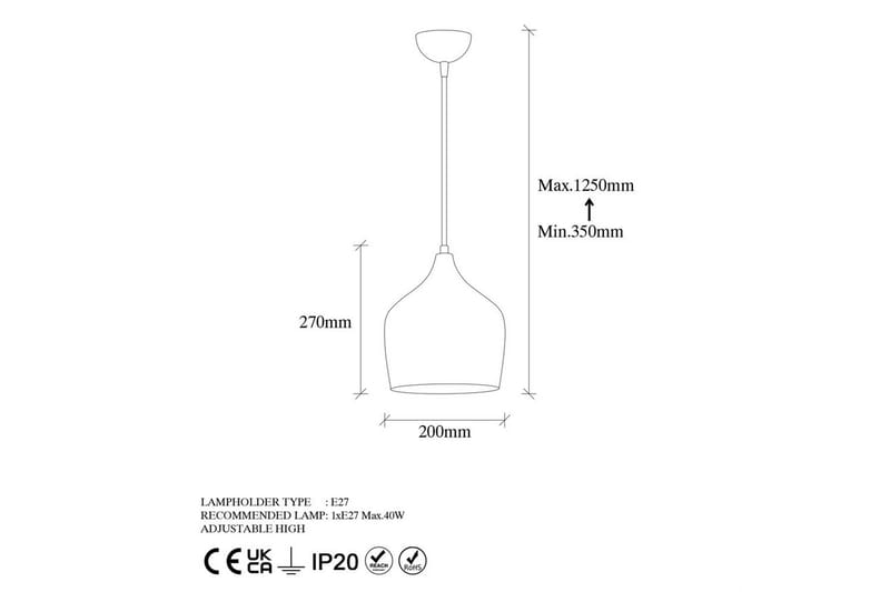 Taklampa Relma Flerfärgad - Multifärgad - Belysning & el - Inomhusbelysning & lampor - Taklampa & takbelysning - Pendellampor & hänglampor