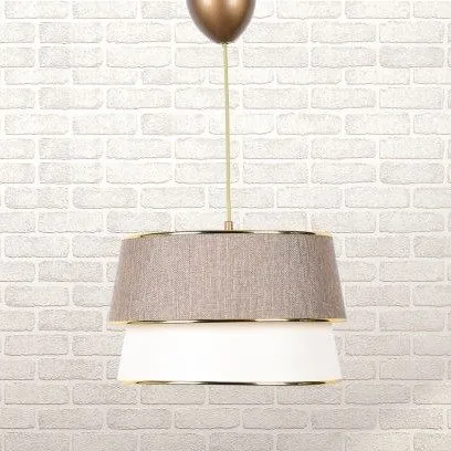 Taklampa Retro med Gulddetaljer - Beige/cream - Belysning & el - Inomhusbelysning & lampor - Taklampa & takbelysning - Pendellampor & hänglampor