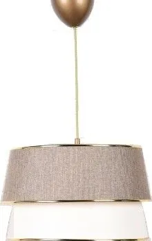 Taklampa Retro med Gulddetaljer, Beige/cream