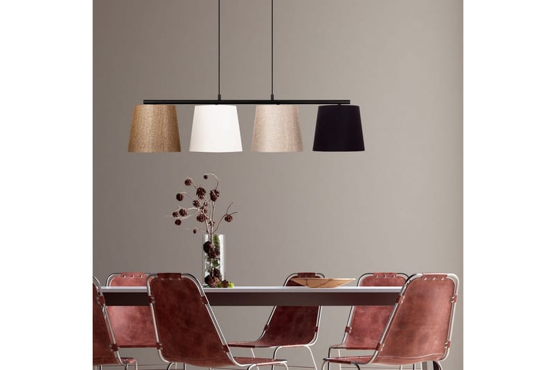 Taklampa Rithmere Svart / Rany / Vit / Beige - Beige/Guld/Svart/Vitfärgat trä - Belysning & el - Inomhusbelysning & lampor - Taklampa & takbelysning - Pendellampor & hänglampor
