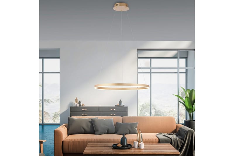 Taklampa Ritus - 58,5x120x58,5 cm, Matt mässing - Belysning & el - Inomhusbelysning & lampor - Taklampa & takbelysning - Pendellampor & hänglampor