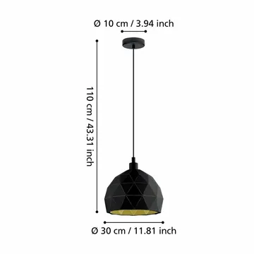 Taklampa Roccaforte - 300 mm - Belysning & el - Inomhusbelysning & lampor - Taklampa & takbelysning - Pendellampor & hänglampor