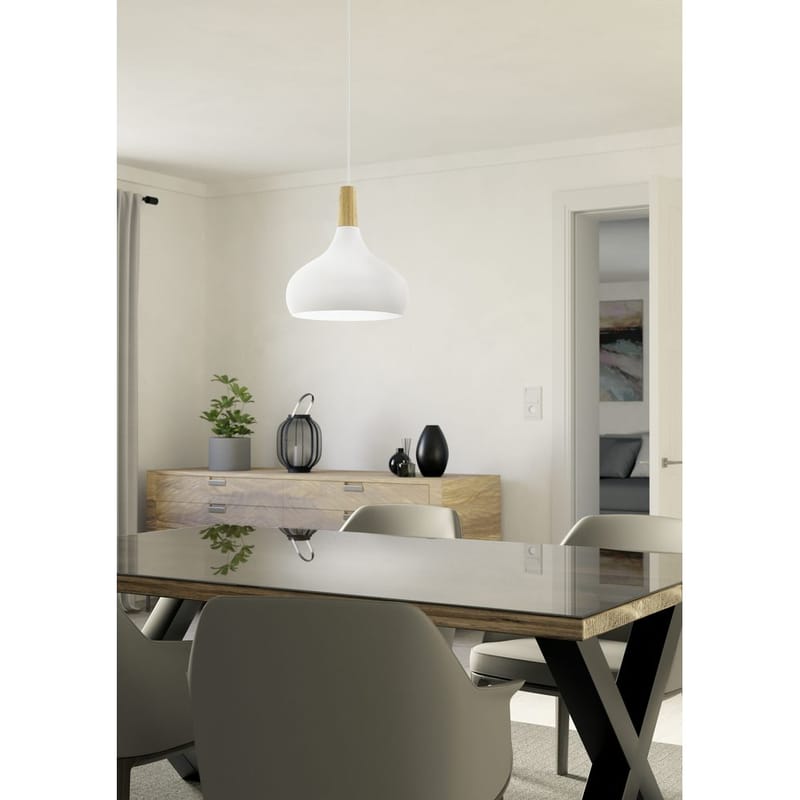 Taklampa Sabinar - Vit/Brun, 280 mm - Belysning & el - Inomhusbelysning & lampor - Taklampa & takbelysning - Pendellampor & hänglampor