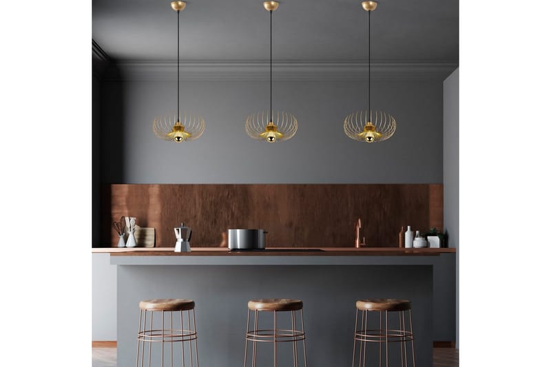 Taklampa Sadortel Rany - Guld - Belysning & el - Inomhusbelysning & lampor - Taklampa & takbelysning - Pendellampor & hänglampor