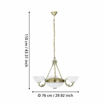 Taklampa Savoy med 3 Lampor - 74 cm - Belysning & el - Inomhusbelysning & lampor - Taklampa & takbelysning - Pendellampor & hänglampor
