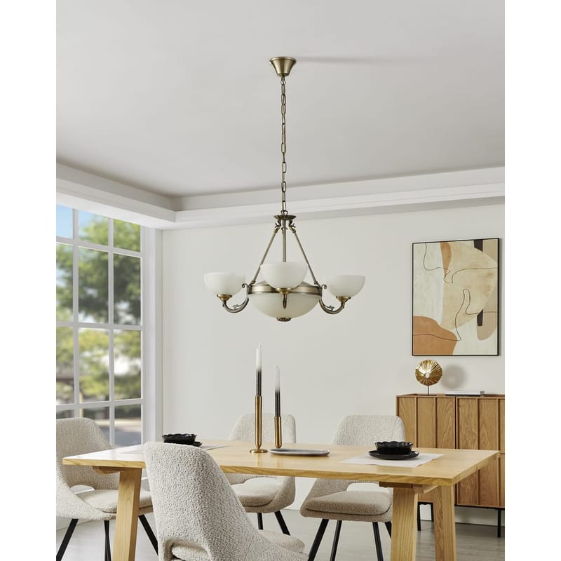 Taklampa Savoy med 3 Lampor - 74 cm - Belysning & el - Inomhusbelysning & lampor - Taklampa & takbelysning - Kristallkrona & takkrona