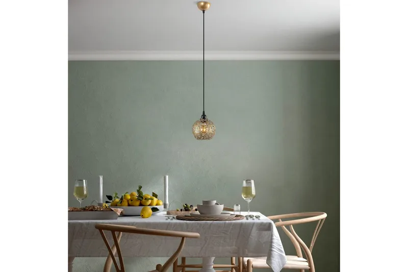 Taklampa Silen guld - Diameter: 17 cm - Belysning & el - Inomhusbelysning & lampor - Taklampa & takbelysning - Pendellampor & hänglampor