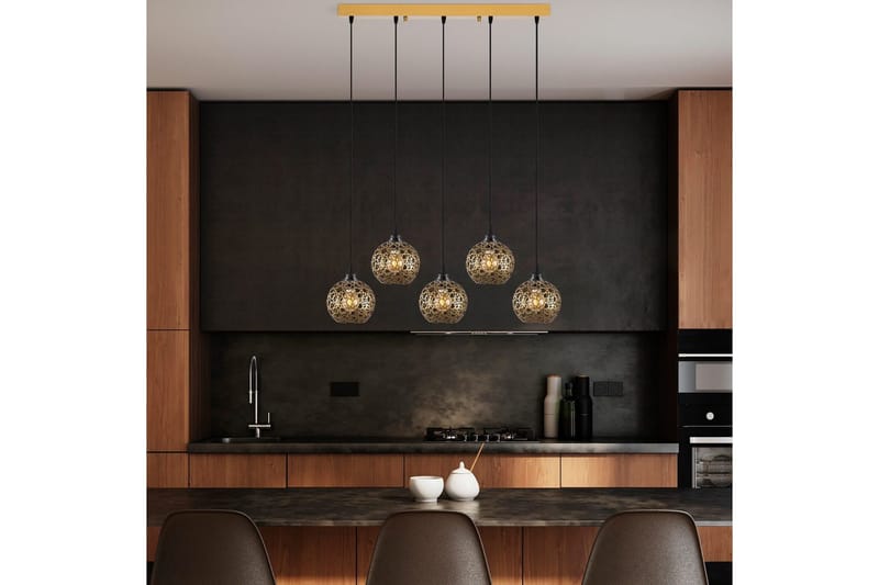 Taklampa Silen trippel guld - Guld - Belysning & el - Inomhusbelysning & lampor - Taklampa & takbelysning - Pendellampor & hänglampor