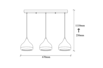 Taklampa Sood Koppar / Svart - Koppar / Svart - Belysning & el - Inomhusbelysning & lampor - Taklampa & takbelysning - Pendellampor & hänglampor