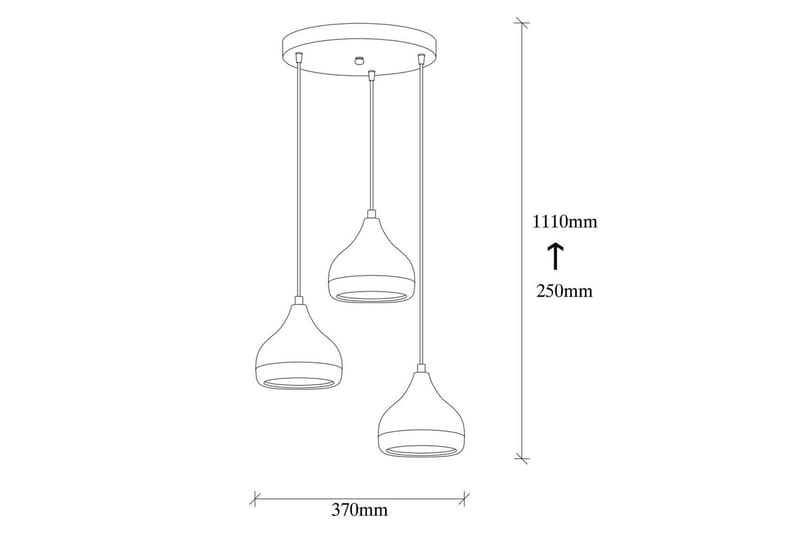 Taklampa Sood Koppar / Svart - Koppar / Svart - Belysning & el - Inomhusbelysning & lampor - Taklampa & takbelysning - Pendellampor & hänglampor
