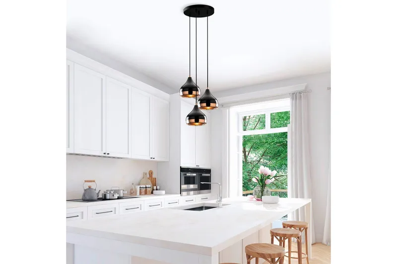 Taklampa Sood Koppar / Svart - Koppar / Svart - Belysning & el - Inomhusbelysning & lampor - Taklampa & takbelysning - Pendellampor & hänglampor