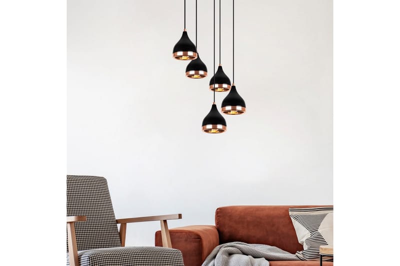 Taklampa Soodne Svart / Koppar - Koppar/Svart - Belysning & el - Inomhusbelysning & lampor - Taklampa & takbelysning - Pendellampor & hänglampor