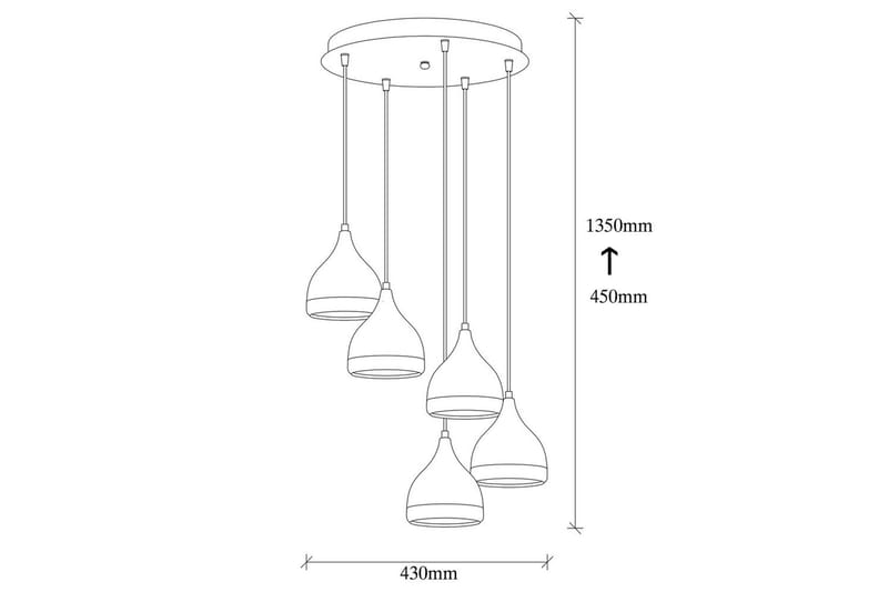 Taklampa Soodne Svart / Koppar - Koppar/Svart - Belysning & el - Inomhusbelysning & lampor - Taklampa & takbelysning - Pendellampor & hänglampor