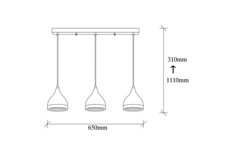 Taklampa Soodne Svart / Koppar - Koppar/Svart - Belysning & el - Inomhusbelysning & lampor - Taklampa & takbelysning - Pendellampor & hänglampor