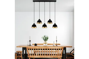 Taklampa Soodni Fem Horisontell Svart - Svart - Belysning & el - Inomhusbelysning & lampor - Taklampa & takbelysning - Pendellampor & hänglampor