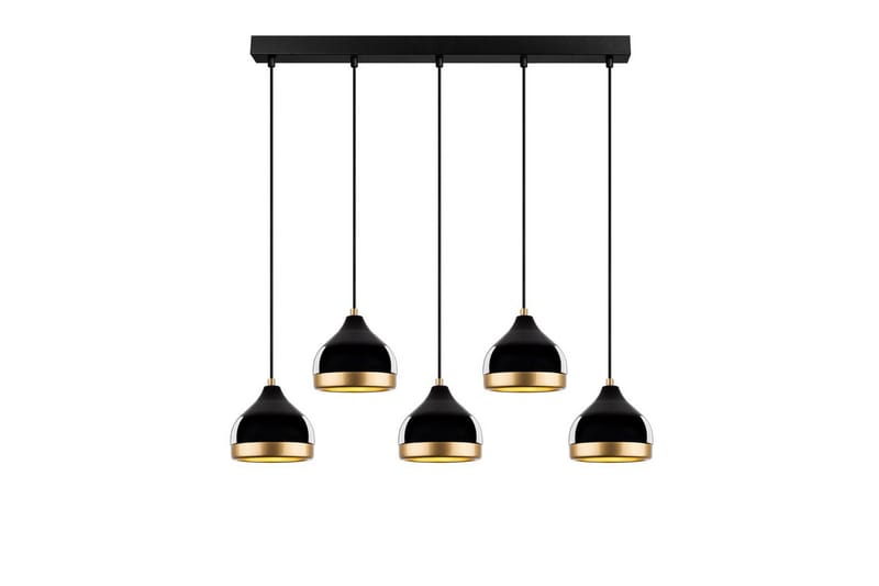 Taklampa Soodni Fem Horisontell Svart, Svart