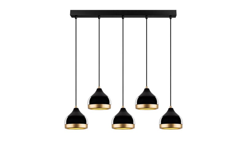 Taklampa Soodni Fem Horisontell Svart - Svart - Belysning & el - Inomhusbelysning & lampor - Taklampa & takbelysning - Pendellampor & hänglampor