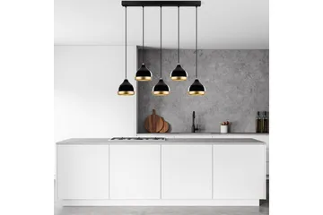 Taklampa Soodni Fem Horisontell Svart - Svart - Belysning & el - Inomhusbelysning & lampor - Taklampa & takbelysning - Pendellampor & hänglampor