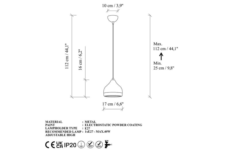 Taklampa Soodni Svart - Svart - Belysning & el - Inomhusbelysning & lampor - Taklampa & takbelysning - Pendellampor & hänglampor