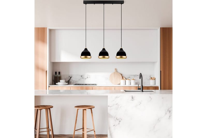 Taklampa Soodni Tre Horisont Svart - Svart - Belysning & el - Inomhusbelysning & lampor - Taklampa & takbelysning - Pendellampor & hänglampor