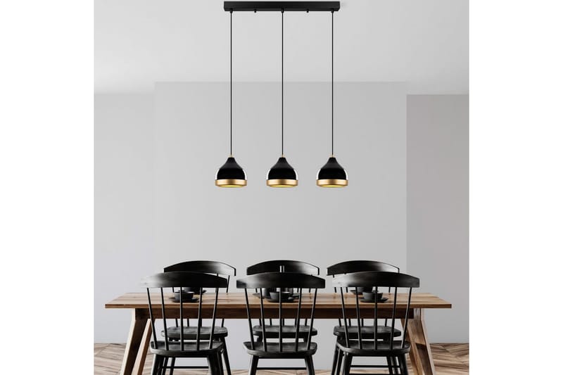 Taklampa Soodni Tre Horisont Svart - Svart - Belysning & el - Inomhusbelysning & lampor - Taklampa & takbelysning - Pendellampor & hänglampor