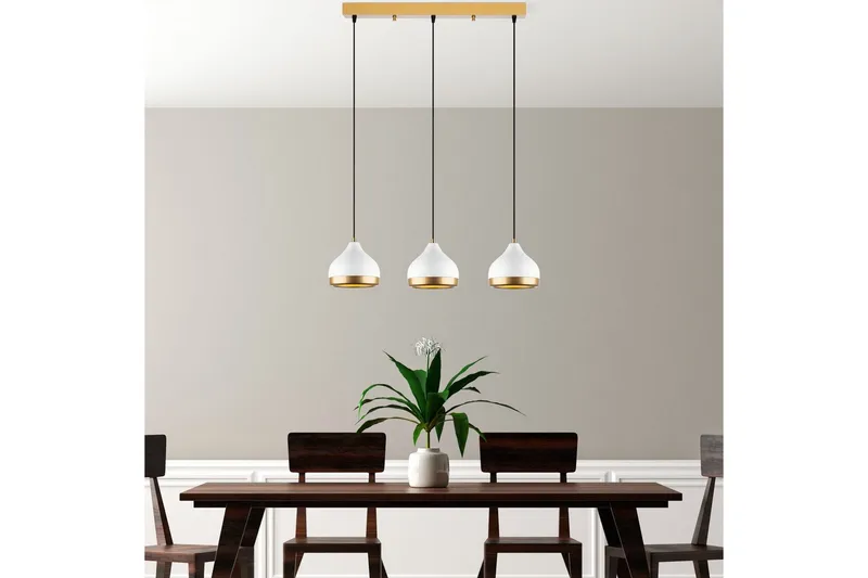 Taklampa Soodni Tre Horisont Vit - Vit - Belysning & el - Inomhusbelysning & lampor - Taklampa & takbelysning - Pendellampor & hänglampor