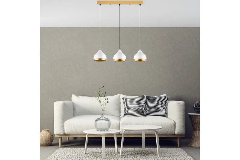 Taklampa Soodni Tre Horisont Vit - Vit - Belysning & el - Inomhusbelysning & lampor - Taklampa & takbelysning - Pendellampor & hänglampor