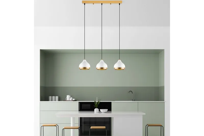 Taklampa Soodni Tre Horisont Vit - Vit - Belysning & el - Inomhusbelysning & lampor - Taklampa & takbelysning - Pendellampor & hänglampor