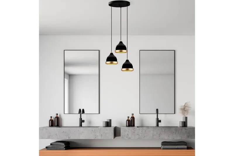 Taklampa Soodni Tre Sufia Svart - Svart - Belysning & el - Inomhusbelysning & lampor - Taklampa & takbelysning - Pendellampor & hänglampor