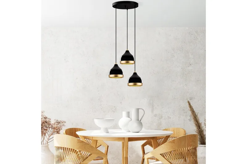 Taklampa Soodni Tre Sufia Svart - Svart - Belysning & el - Inomhusbelysning & lampor - Taklampa & takbelysning - Pendellampor & hänglampor