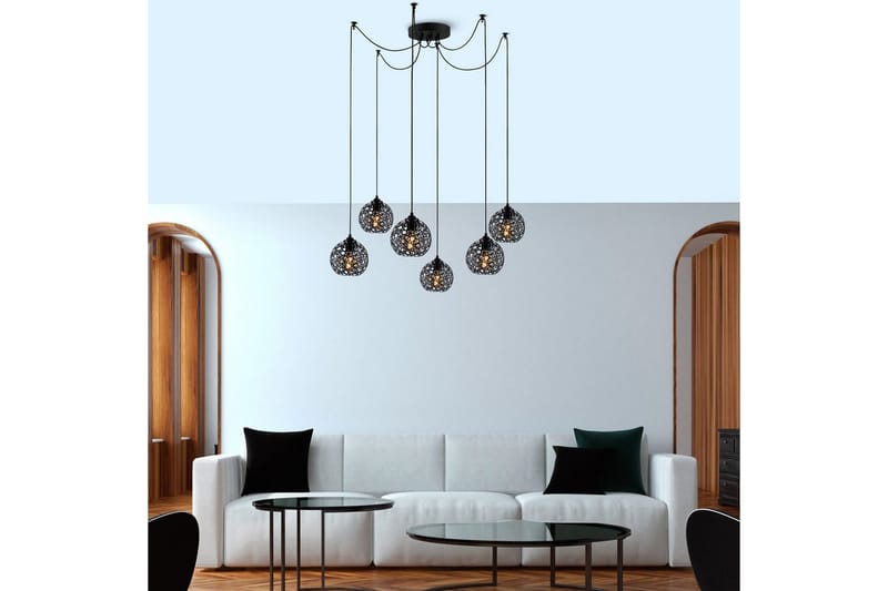 Taklampa Sourab Brilo Svart - Svart - Belysning & el - Inomhusbelysning & lampor - Taklampa & takbelysning - Pendellampor & hänglampor