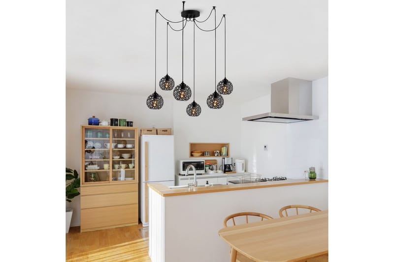 Taklampa Sourab Brilo Svart - Svart - Belysning & el - Inomhusbelysning & lampor - Taklampa & takbelysning - Pendellampor & hänglampor