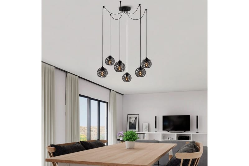 Taklampa Sourab Brilo Svart - Svart - Belysning & el - Inomhusbelysning & lampor - Taklampa & takbelysning - Pendellampor & hänglampor