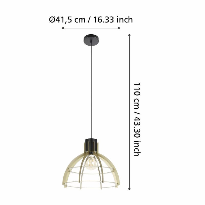 Taklampa Stillington - Svart/Guld - Belysning & el - Inomhusbelysning & lampor - Taklampa & takbelysning - Pendellampor & hänglampor