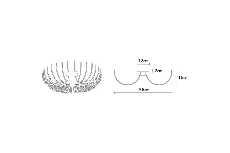 Taklampa Subbersta Svart - Diameter: 56 cm - Belysning & el - Inomhusbelysning & lampor - Taklampa & takbelysning - Pendellampor & hänglampor