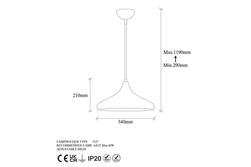 Taklampa Subesh Mörk Antik - Mörk Antik - Belysning & el - Inomhusbelysning & lampor - Taklampa & takbelysning - Pendellampor & hänglampor