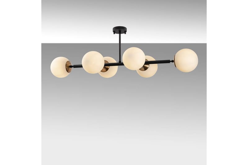 Taklampa Subin Platt Svart / Grädde - Svart / Grädde - Belysning & el - Inomhusbelysning & lampor - Taklampa & takbelysning - Pendellampor & hänglampor