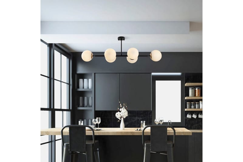 Taklampa Subin Platt Svart / Grädde - Svart / Grädde - Belysning & el - Inomhusbelysning & lampor - Taklampa & takbelysning - Pendellampor & hänglampor