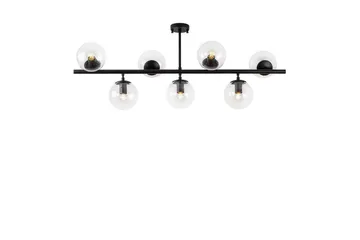 Taklampa Subin Platt Svart / Transparent