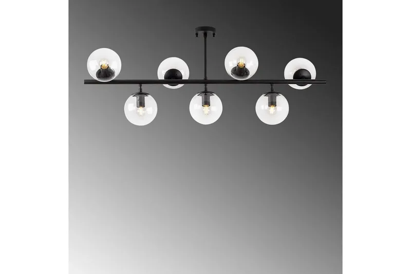 Taklampa Subin Platt Svart / Transparent - Svart / Transparent - Belysning & el - Inomhusbelysning & lampor - Taklampa & takbelysning - Plafond