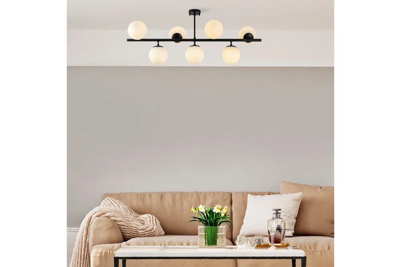 Taklampa Subin Platt Svart / Vit - Svart / Vit - Belysning & el - Inomhusbelysning & lampor - Taklampa & takbelysning - Pendellampor & hänglampor