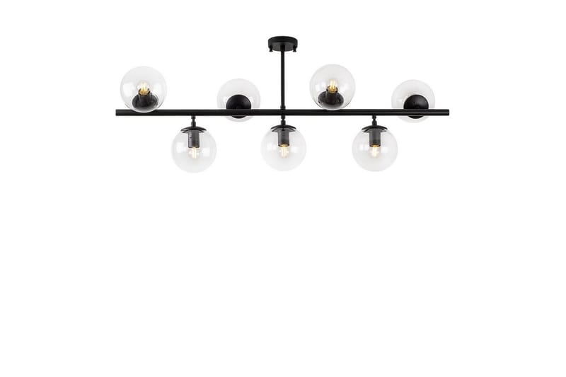 Taklampa Subin Platt Svart / Transparent - Svart / Transparent - Belysning & el - Inomhusbelysning & lampor - Taklampa & takbelysning - Plafond