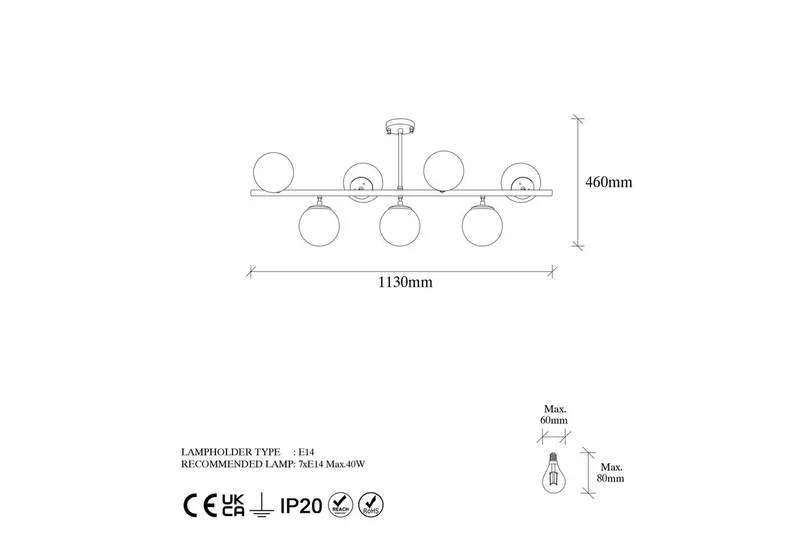 Taklampa Subin Platt Svart / Transparent - Svart / Transparent - Belysning & el - Inomhusbelysning & lampor - Taklampa & takbelysning - Plafond