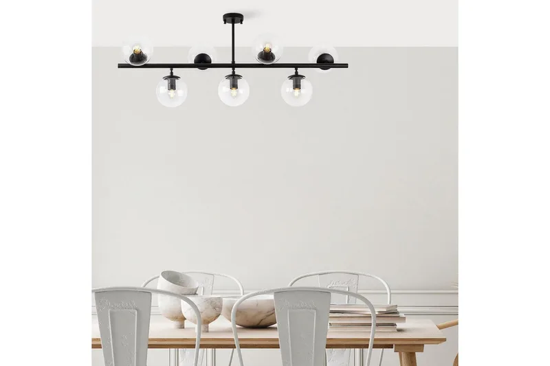 Taklampa Subin Platt Svart / Transparent - Svart / Transparent - Belysning & el - Inomhusbelysning & lampor - Taklampa & takbelysning - Plafond