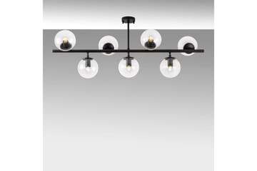 Taklampa Subin Platt Svart / Transparent - Svart / Transparent - Belysning & el - Inomhusbelysning & lampor - Taklampa & takbelysning - Pendellampor & hänglampor