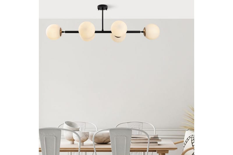 Taklampa Subin Platt Svart / Grädde - Svart / Grädde - Belysning & el - Inomhusbelysning & lampor - Taklampa & takbelysning - Pendellampor & hänglampor