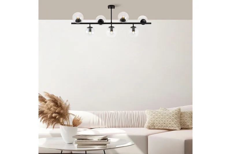 Taklampa Subin Platt Svart / Transparent - Svart / Transparent - Belysning & el - Inomhusbelysning & lampor - Taklampa & takbelysning - Plafond