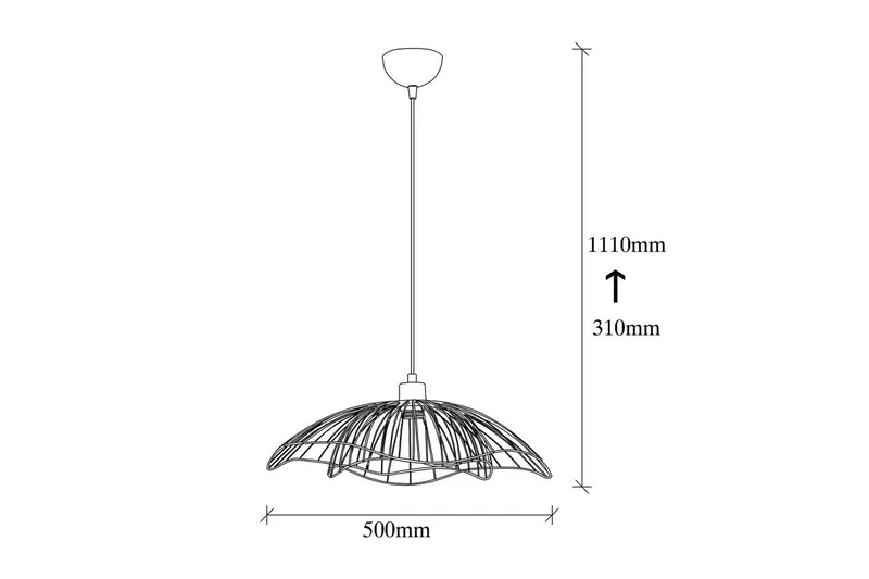 Taklampa Sudaskey Svart - Svart - Belysning & el - Inomhusbelysning & lampor - Taklampa & takbelysning - Pendellampor & hänglampor
